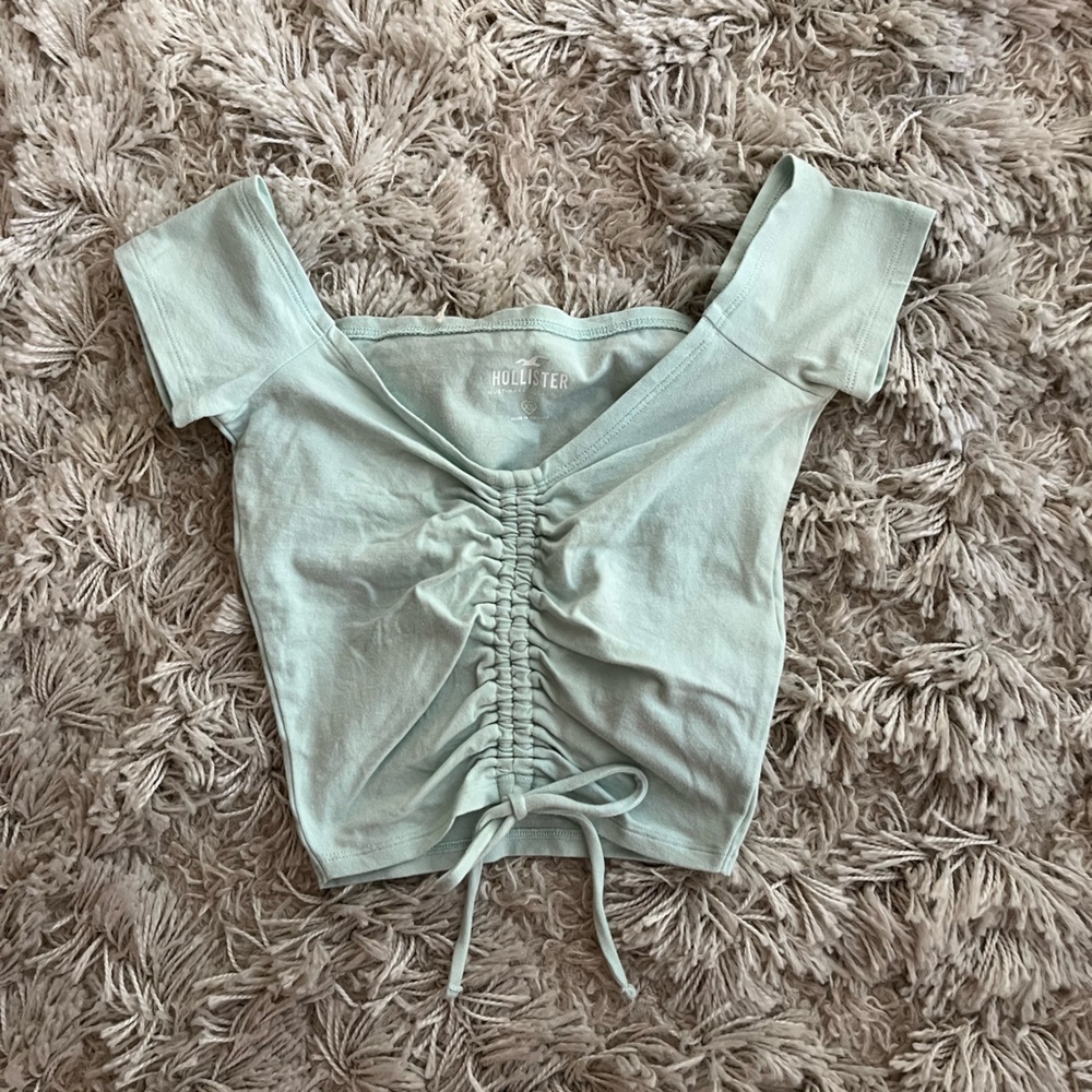 Hollister Mint Green Ruched Top